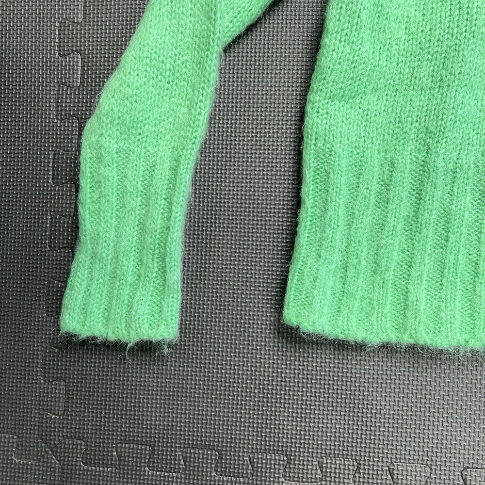 ALYSI Mohair blend Made in Italy Size Med Turtle neck Sweater Green - Picture 6 of 16